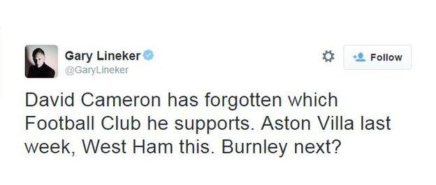 Gary Lineker tweet