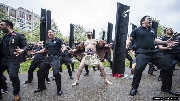 Maori dancers at Hyde Park Corner