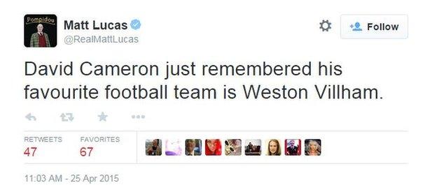 Matt Lucas tweet