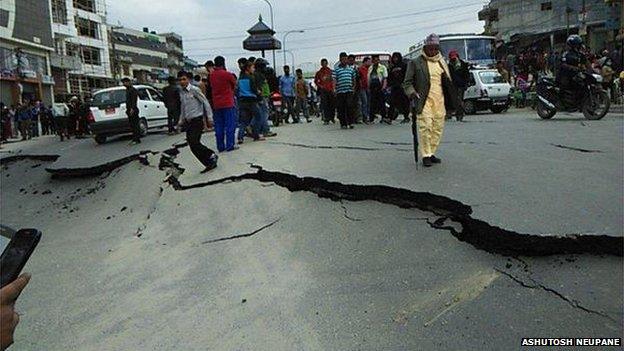 Kathmandu quake image sent in by Ashutosh Neupane