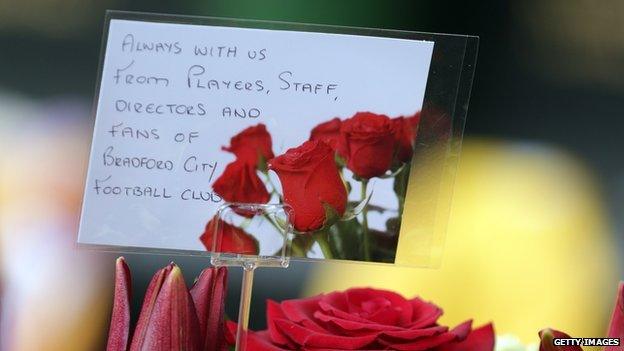 Floral tribute from Bradford City