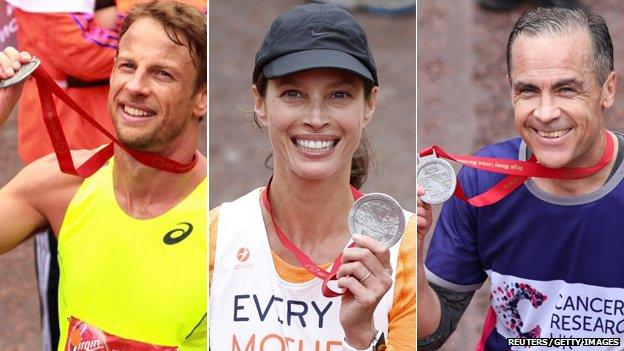Jenson Button, Christy Turlington Burns and Mark Carney