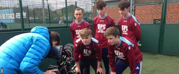 FA People's Cup team being filmed