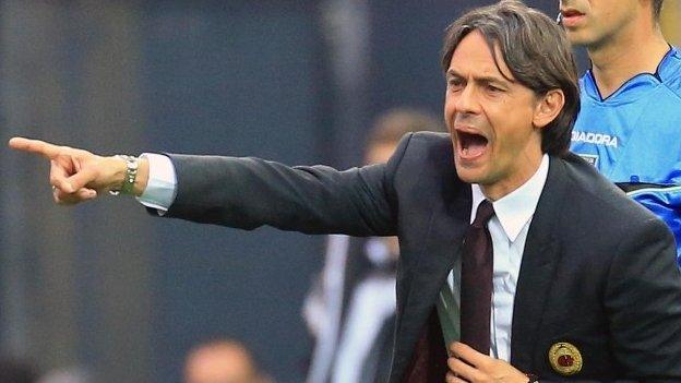 AC Milan coach Filippo Inzaghi