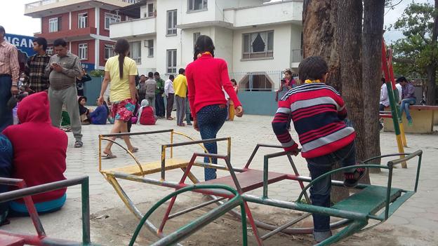 The playground where people congregated