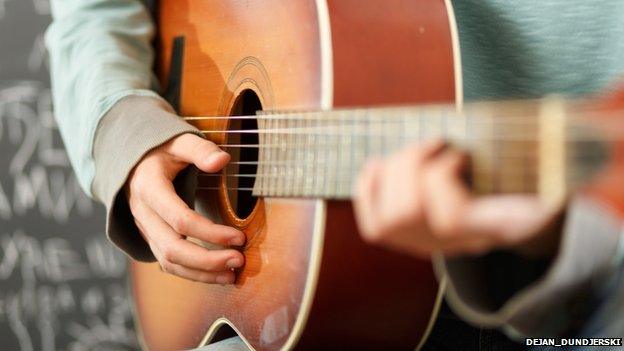 Close up guitar