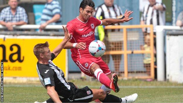 Javi Guerra playing in a friendly for Cardiff City