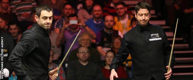 Ronnie O'Sullivan and Matthew Stevens