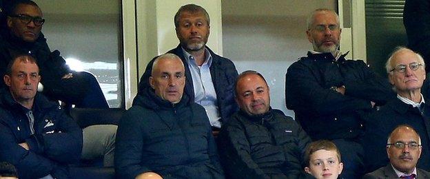 Roman Abramovich (top centre), Michael Emenalo (top right) and Bruce Buck (middle right) were in attendance