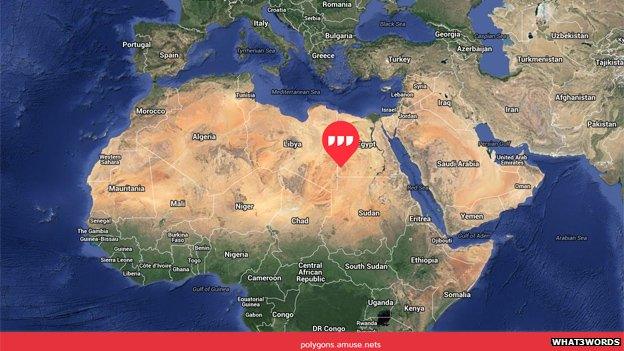 A what3words map