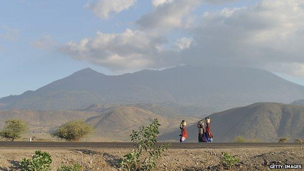 A scene in rural Tanzania