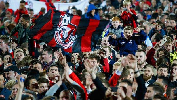 Bournemouth fans celebrate