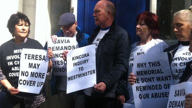 Protestors at Kincora