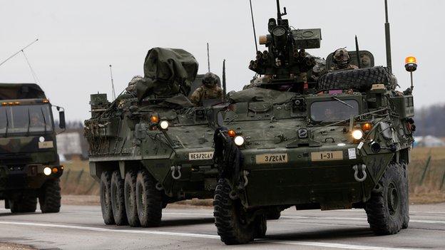 Stryker vehicles