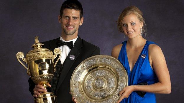 Novak Djokovic and Petra Kvitova