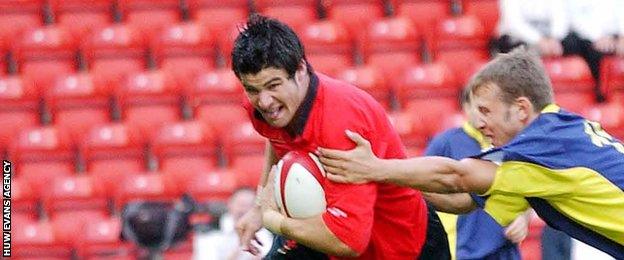 Mike Phillips made his Wales debut at Wrexham's Racecourse