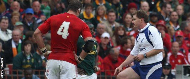 Stuart Dickinson in action during the 2009 British and Irish Lions Series