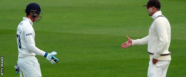 Dan Lawrence and Kevin Pietersen