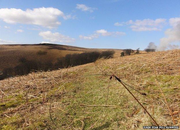 A snare set in an open access area of the Peak District