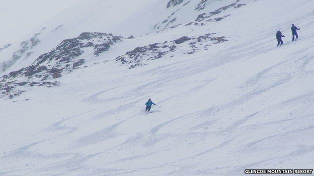 Snow at Glencoe Mountain