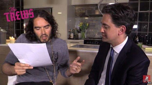 Russell Brand and Ed Miliband