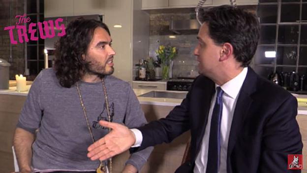 Russell Brand and Ed Miliband