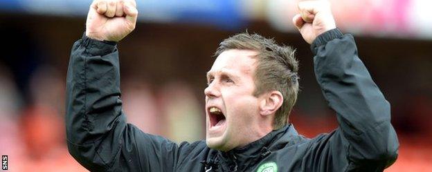 Celtic manager Ronny Deila celebrates