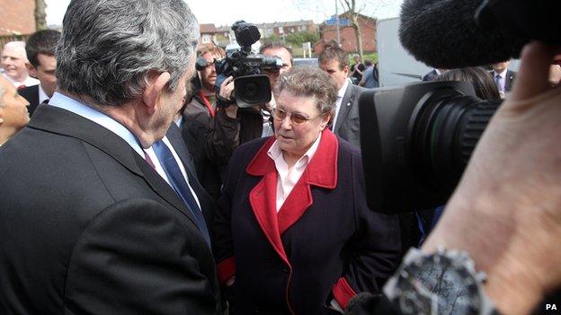 Gordon Brown meeting Gillian Duffy