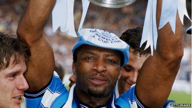 Cyril Regis with the FA Cup