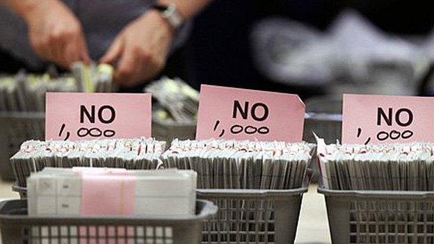 No votes being counted