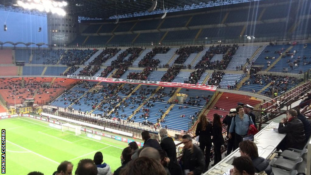 Milan fans protest