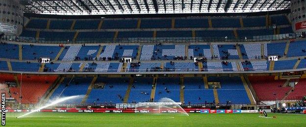 San Siro before the Genoa game