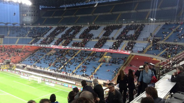 Milan fans protest