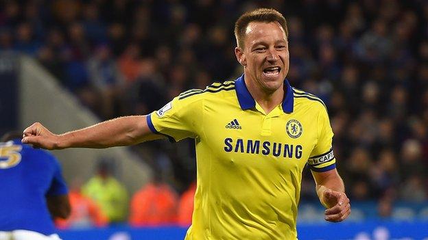 John Terry celebrates his goal