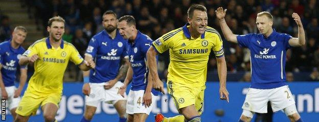 John Terry celebrates his goal