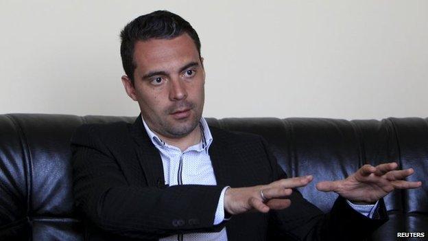 Gabor Vona, chairman of the far right Jobbik party (14 April 2015)