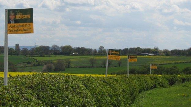 John Bercow campaign sign in Buckingham