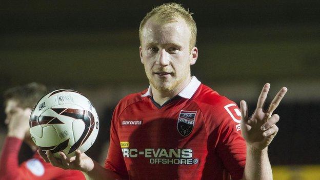 Ross County striker Liam Boyce