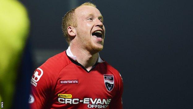 Ross County striker Liam Boyce