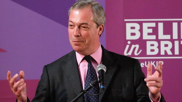 UKIP leader Nigel Farage