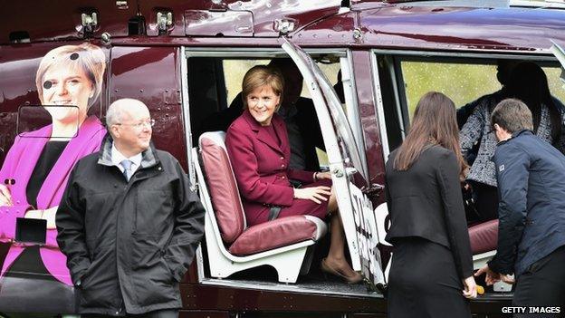 Nicola Sturgeon on the campaign trail