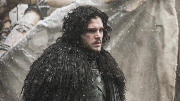 English actor Kit Harington, portraying his character Jon Snow in Game of Thrones