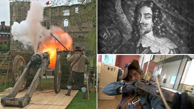 Cannon, King Charles I, re-enactor