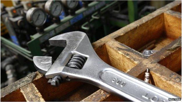 Spanner on workbench