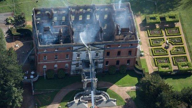 Clandon House damping down