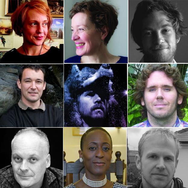 The nine authors nominated for the three English language awards