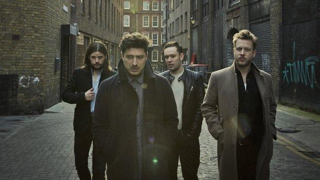 Mumford and Sons: (L-R) Winston Marshall, Marcus Mumford, Ben Lovett and Ted Dwane