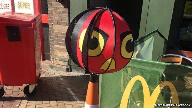 Rhyl Angry Birds seagull deterrent