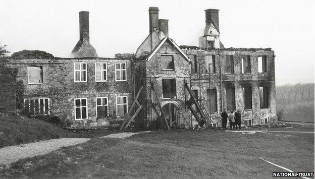 Dunsland House after the fire