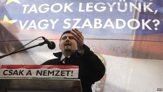 Csanad Szegedi speaking as a member of Jobbik in 2012